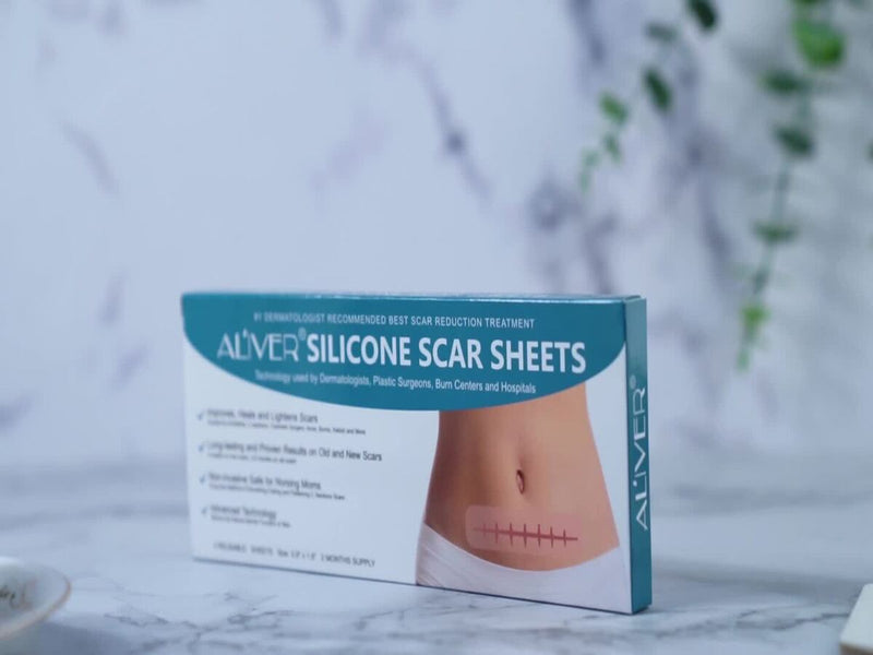 ALIVER 4pcs Silicone Scar Gel Away Strips Scar Remover Treatment Reusable V2I7