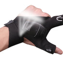 Outdoor Fishing Fingerless Gloves LED Flashlight Camping Hiking Cycling Gloves