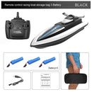 LSRC-B8 2.4GHz Radio RC Racing Boat Waterproof Ship with 3 Battery (Black) Newly