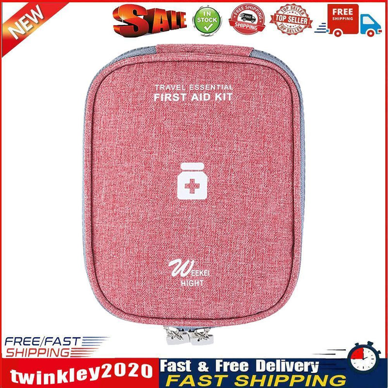 Outdoor First Aid Kit Bag Portable Medicine Storage Case (Red 14x11cm) Newly