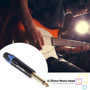 6.35mm Mono Connector 1/4 Inch Male Plug DIY Cable Connector for Electric Gui