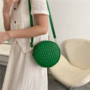 Mini Round Crossbody Bags Women Alligator Leather Shoulder Messenger Handbags