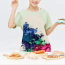 Kitchen Linen Apron Colorful Powder Print Home Bib for Cooking Baking Shop