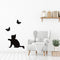 Cat Butterfly Printed PVC Waterproof Self-adhesive Removable Wall Stickers Newly