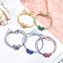 Gift Women Girl Random Color Bow Hair Ring High Elastic Hair Tie Rope