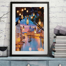 30x40cm Full Round Drill Craft DIY Town River Diamond Painting Poster Wall Decor