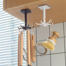 360 Degrees Rotated Kitchen Hooks Adhesive 6 Hooks Wall Door Clothes Bag Ha