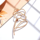 Women Scarf Buckle Simple Pin Lapel Hollow Fashion Alloy Flower Brooch