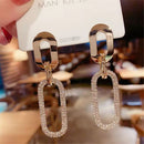Trend Rhinestones Korean Women's Earrings Eardrop Jewelry Stud Earrings Dangler