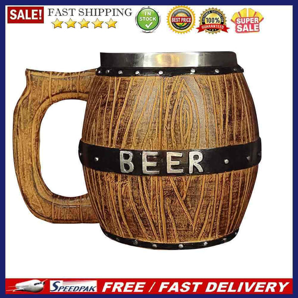 Wooden Barrel Beer Cup Large Capacity Tankard Bar Large Capacity Cocktail Mugs