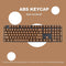 104pcs Universal Mechanical Keyboard Keycap PC Bakclit Key Cap Set (Coffee)