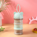 Portable Baby Food Storage Box Bear Shape Milk Powder Container (A Green) Newly
