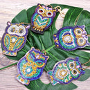 5pcs/Set DIY Diamond Painting Keychain Full Drill Rhinestone Bird Shape Pendant