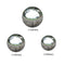 Stainless Steel Hollow Gloss Ball Reflective Metal Mirror Ball 3pcs(100mm)