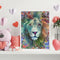 Handmade DIY Hand Painted Paint By Numbers Oil Canvas Pictures Lion Kit Art