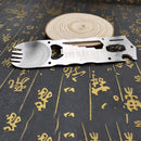 Outdoor EDC Portable Cutlery Fork Spoon Bottle Opener Camping Picnic Tool Newly
