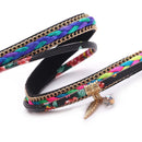 Winding Weaved Jewelry Bracelet Alloy Women Crystal Wristband(Black)