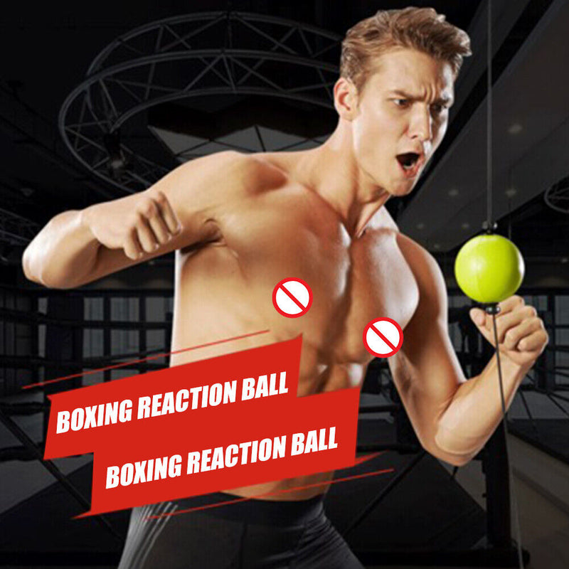 Boxing Reflex Speed Ball Set Suction Cup Reaction Hand Eye Workout Fitness Tool