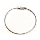 5PCS Stainless Steel Wire Keychain Cable Key Ring For Outdoor Hiking