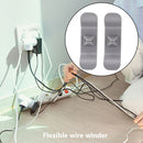 2x 2 Leaves Storage Cable Holder Cord Wrapper for Blender Air Fryer (Grey) Newly