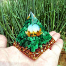 Pyramid Ogan Crystal Energy Tower Nature Reiki Chakra Crushed Stone (G)