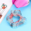 Organza Scrunchies Headwear Girls Women Colorful Plaid Ponytail Ties Hair Ropes