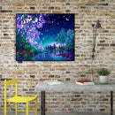 Painting By Numbers Kit DIY Night Scene Hand Painted Canvas Oil Art Picture Gift