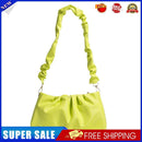 Fashion Women PU Pleated Underarm Shoulder Bag Casual Small Handbag (Green)