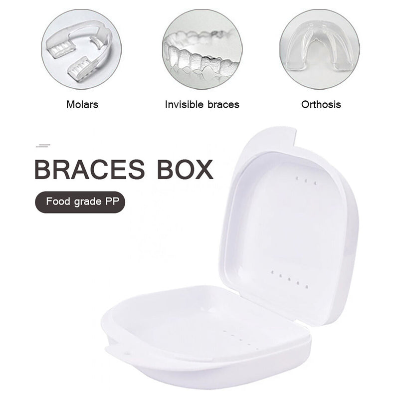 Retainer Box - Air Vent Holes Dental Teeth Retainer Container Case Denture