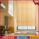 Self-Adhesive Pleated Blinds Half Blackout Window Curtains (Brown 60X150cm)