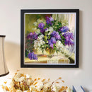Flower 5D DIY Round Diamond Painting Embroidery Needlework Cross Stitch Set
