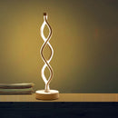 Spiral Wave LED Table Lamp Modern Desktop Decorative Lamps (EU Warm White) Newly