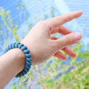 Men Women Wristlet Wristlet Keychain Bracelet Plastic Spiral Keychains Key Ring
