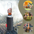 Long Gas Canister Cover Outdoor Camping Fuel Cylinder Tank Case (Black) Newly