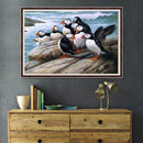 5D DIY Full Drill Diamond Painting Puffin Cross Stitch Embroidery Home Decor