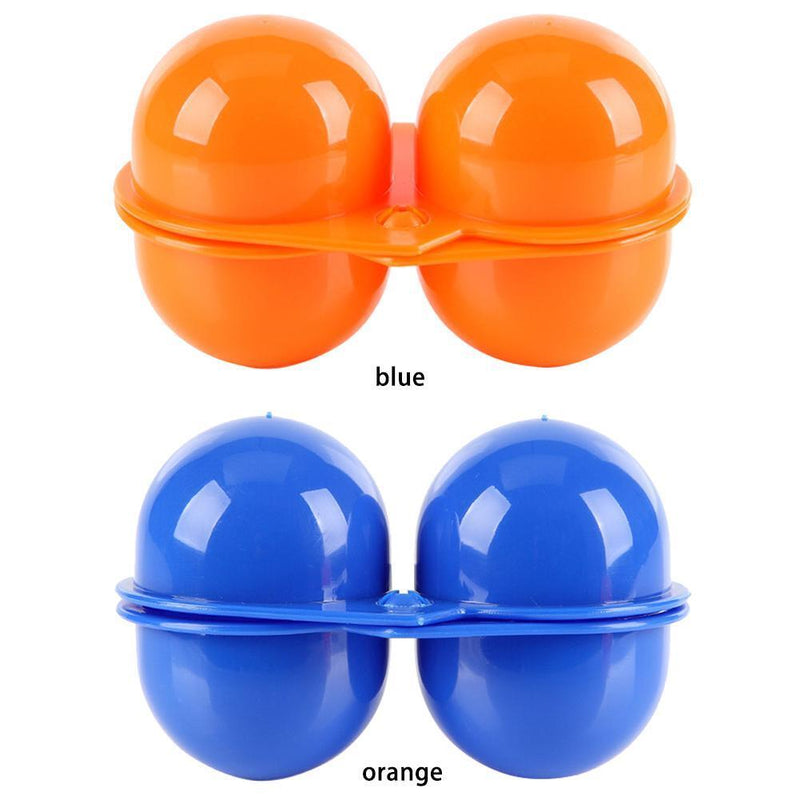 2 Grids Egg Storage Box Camping Picnic Hiking Carrier Egg Holder (Blue)
