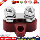 Bus Bar Terminal Block Heavy Duty Dual M8 Power Distribution Stud (Red) Newly