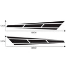 Vinyl Car Stickers Racing Sports Stripe Hood Engine Cover Decals (Black) Newly