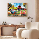 DIY Poultry Grassland Rhinestone Picture Full Round Diamond Mosaic Painting K