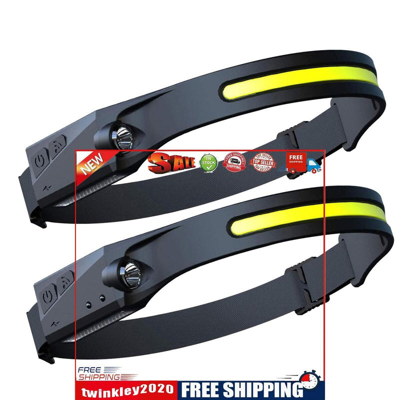 LED Headlamp Flashlight - 350Lumen Headlight Waterproof for Running(2 Pack)