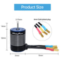 HOBBYFANS 3650 Waterproof Brushless Motor 60A ESC for 1/10 RC Cars (4300KV)