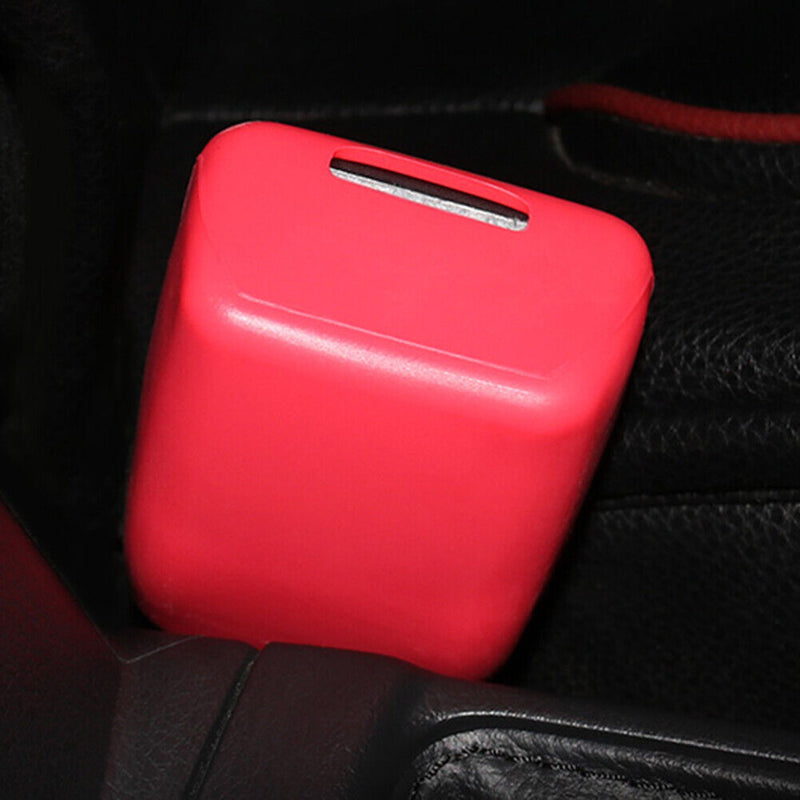 Auto Car Seat Belt Buckle Holder Protective Covers Anti-Scratch Case (Red)