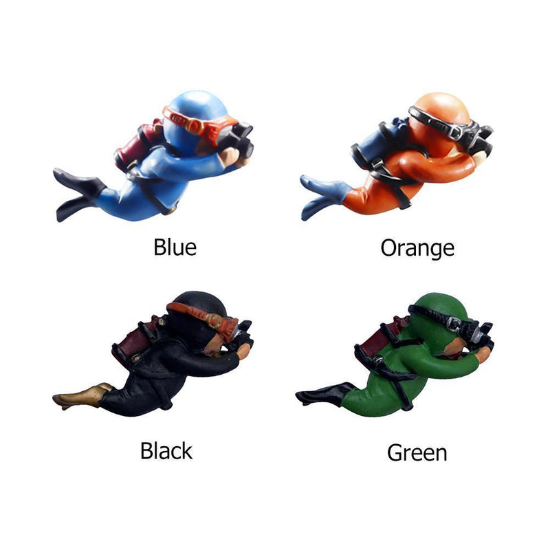 Aquarium Fish Tank Landscape Diver Underwater Aquatic Ornaments (Orange)