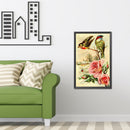 5D Mosaic Retro Flowers Birds Full Round Drill Diamond Drawing Art Handicraft