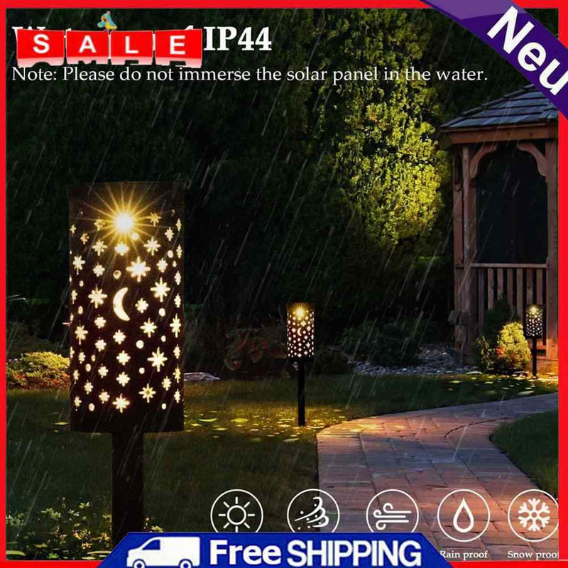 Creative Garden Solar Hollow Lantern Lawn Lamp LED Moon Star Ground Light