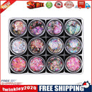 12 Bottles Glitter Nail Gel Polish Sequins Soak Off Salon Makeup Decor