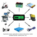 2pcs Battery Indicator LCD Display Batteries Capacity Monitor (Green)