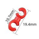 10pcs Bicycle Brake Gear Cable S Style Clips Hose Guide Line Hook (Red) Newly