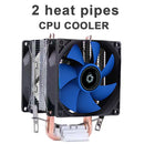 2 Heat Pipe CPU Cooler for Intel LGA 775/1155 X58 X79 Radiator PC Cooling Fan