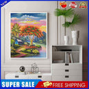 Quirky Tree Hut Oil Paint By Numbers Kit Frameless Drawing Picture Wall Dec
